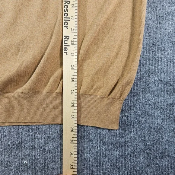 Polo Ralph Lauren Sweater Vest Mens XLT Tan Pima Cotton V-Neck Pony Logo - Picture 8 of 8